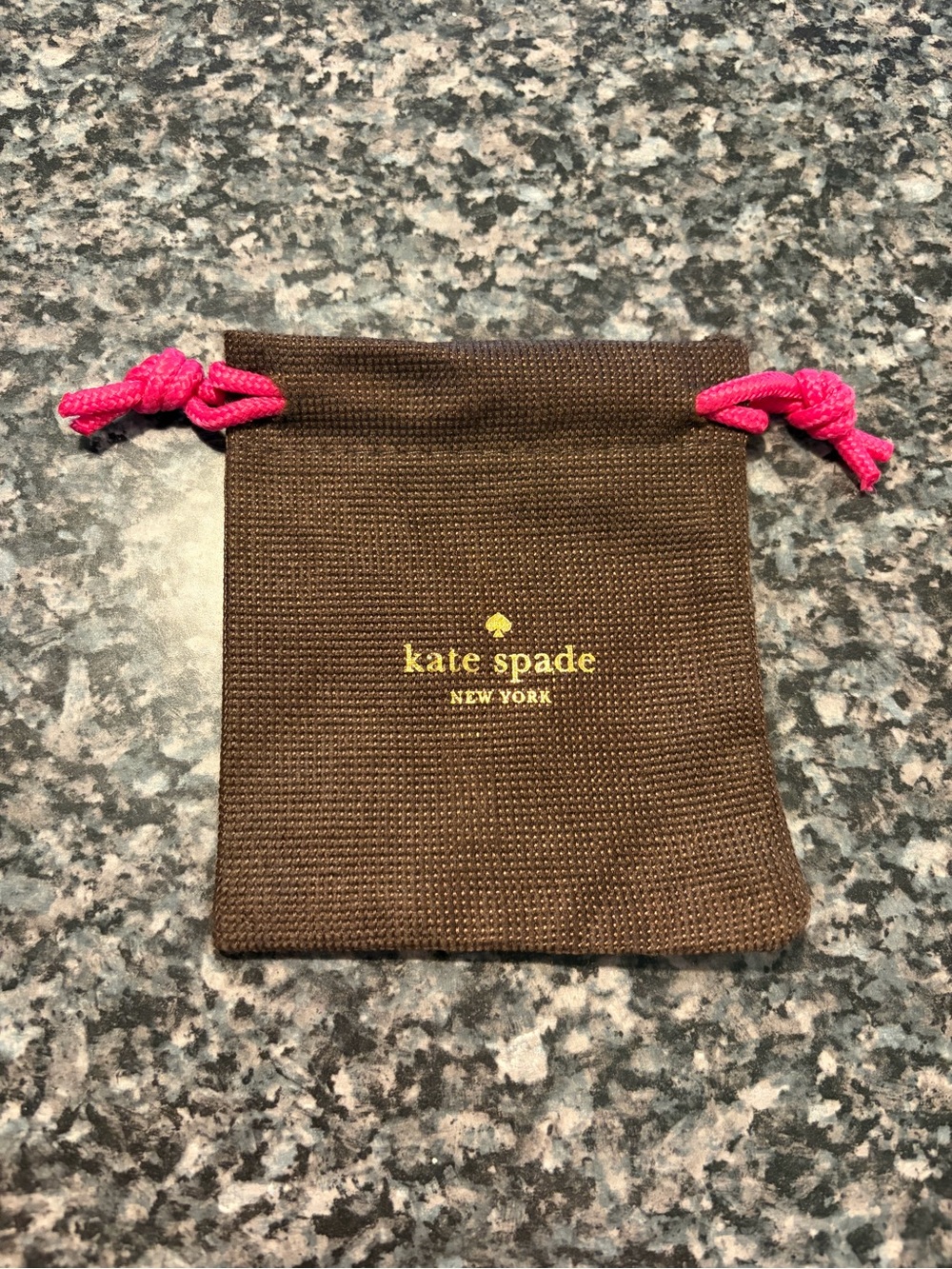 Kate Spade New York Small Jewelry Pouch / Dust Bag - Pink Drawstrings
